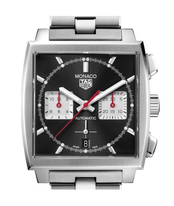 Pre-owned Tag Heuer 39MM Monaco Heuer 02 Automatic Watch CBL2113.BA0644 la colonne vertébrale