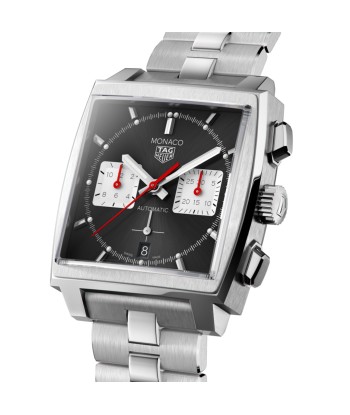 Pre-owned Tag Heuer 39MM Monaco Heuer 02 Automatic Watch CBL2113.BA0644 la colonne vertébrale