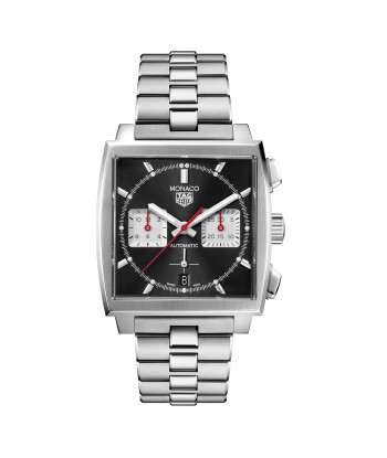 Pre-owned Tag Heuer 39MM Monaco Heuer 02 Automatic Watch CBL2113.BA0644 la colonne vertébrale