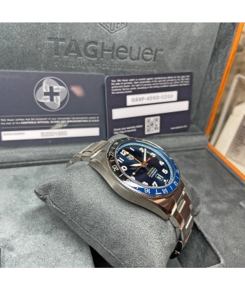 Pre-owned TAG Heuer 42MM Autavia Calibre 7 Automatic COSC GMT Blue Dial Watch WBE511A.BA0650 de la marque