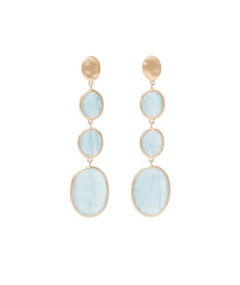 Marco Bicego Siviglia 18K Yellow Gold Aquamarine Statement Earrings Livraison rapide