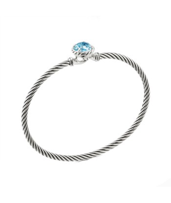 David Yurman Chatelaine Round 3MM Bracelet with Hook Clasp de pas cher