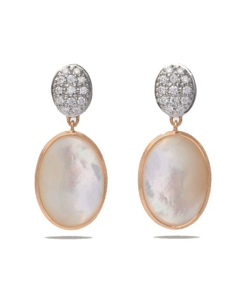 Marco Bicego Siviglia 18K Yellow Gold Mother of Pearl & Diamond Drop Earrings de France