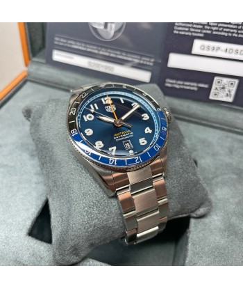 Pre-owned TAG Heuer 42MM Autavia Calibre 7 Automatic COSC GMT Blue Dial Watch WBE511A.BA0650 de la marque