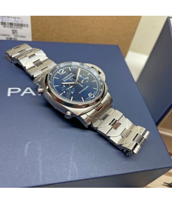 Pre-owned Panerai PAM01110 Blue Luminor Chronograph Steel Limited Watch 44mm 50% de réduction en Octobre 2024