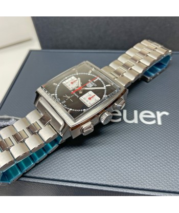 Pre-owned Tag Heuer 39MM Monaco Heuer 02 Automatic Watch CBL2113.BA0644 la colonne vertébrale