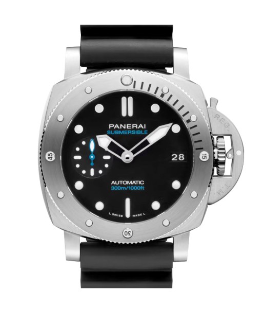 Pre-owned Panerai PAM00973 Submersible Blue Limited Steel Watch 42mm Le MVP de beaucoup