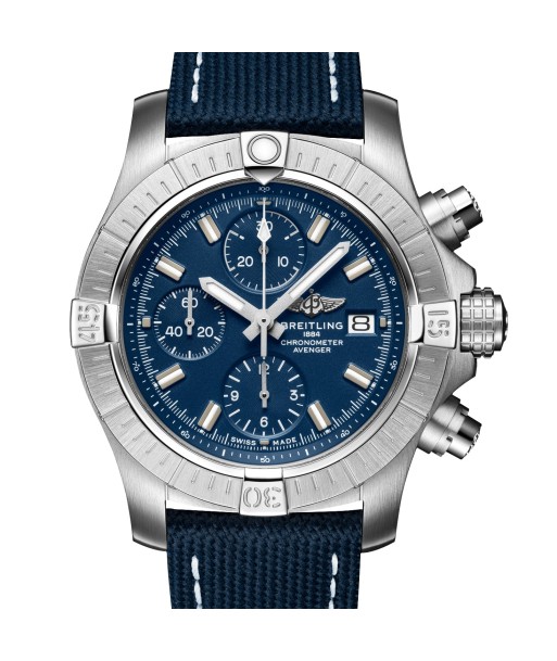 Pre-Owned Breitling Avenger Chronograph 43mm Blue Watch A13385101C1X2 les muscles