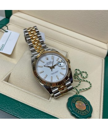 Pre-owned Rolex Oyster Datejust 41mm White Dial Steel 18K Gold 126333 41mm Le MVP de beaucoup