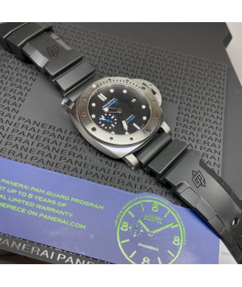 Pre-owned Panerai PAM00973 Submersible Blue Limited Steel Watch 42mm Le MVP de beaucoup