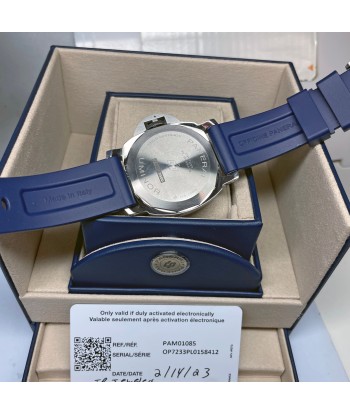 Pre-owned Panerai PAM01085 Blu Mare Blue Limited Steel Watch 44mm livraison gratuite