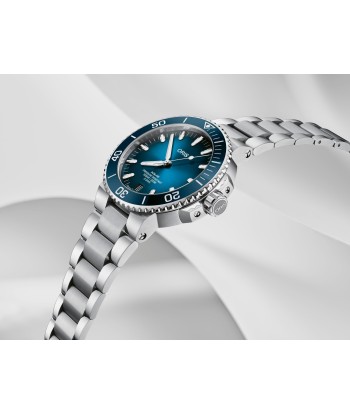 Pre-owned Oris Aquis Date Calibre 400 Blue Dial Steel Watch 01 400 7763 4135-078 24 09PEB français