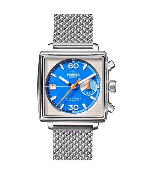 Shinola 40MM Mackinac Bermuda Blue Yacht Timer Square Watch Limited Edition S0120267029 votre restaurant rapide dans 