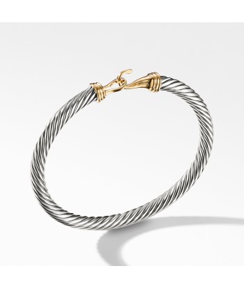 David Yurman Buckle Cable Bracelet with Gold 5MM Jusqu'à 80% De Réduction