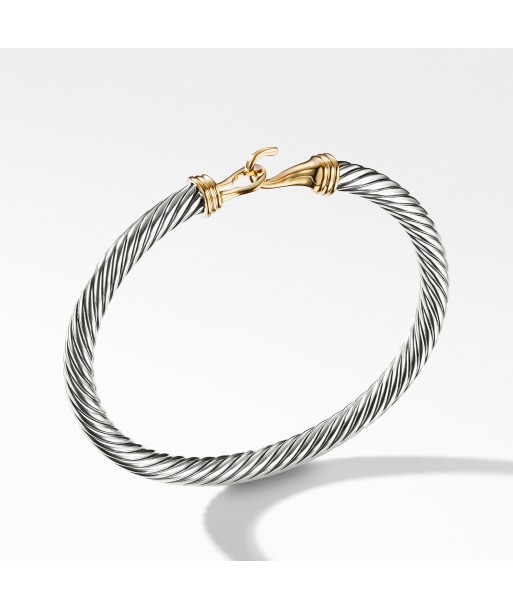 David Yurman Buckle Cable Bracelet with Gold 5MM Jusqu'à 80% De Réduction