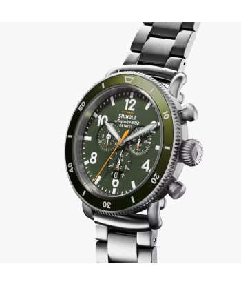 Shinola 48MM Runwell Sport Chrono 48mm Green Titanium Watch S0120282839 Toutes les collections ici