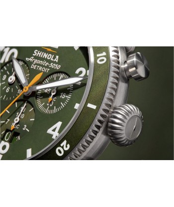 Shinola 48MM Runwell Sport Chrono 48mm Green Titanium Watch S0120282839 Toutes les collections ici