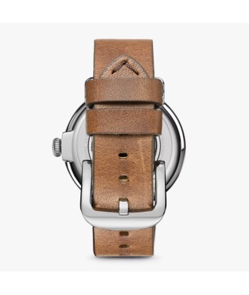 Shinola 41MM Runwell Velvet Alabaster with Green Tan Leather Watch S0120282832 de l' environnement