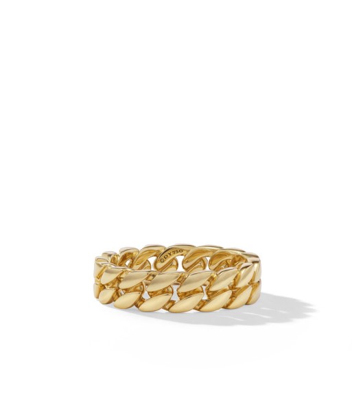 David Yurman Gents Curb Chain Band Ring in 18K Yellow Gold, 6mm hantent personnes