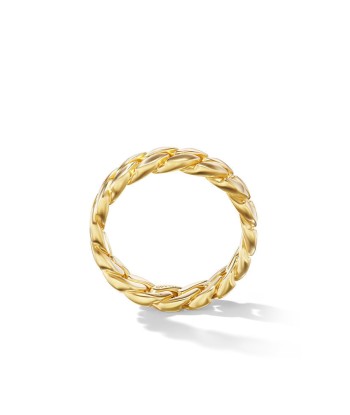 David Yurman Gents Curb Chain Band Ring in 18K Yellow Gold, 6mm hantent personnes