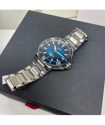 Pre-owned Oris Aquis Date Calibre 400 Blue Dial Steel Watch 01 400 7763 4135-078 24 09PEB français