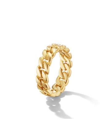 David Yurman Gents Curb Chain Band Ring in 18K Yellow Gold, 6mm hantent personnes