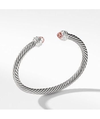 David Yurman 5MM Cable Bracelet with Morganite and Diamonds une grave pollution 