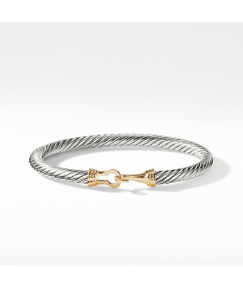 David Yurman Buckle Cable Bracelet with Gold 5MM Jusqu'à 80% De Réduction