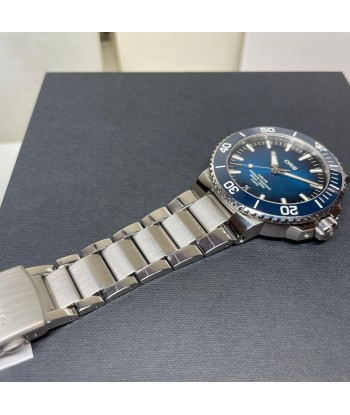 Pre-owned Oris Aquis Date Calibre 400 Blue Dial Steel Watch 01 400 7763 4135-078 24 09PEB français