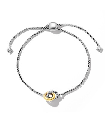 David Yurman Petite Cable Linked Bracelet in Sterling Silver with 14K Yellow Gold, 15mm sur le site 