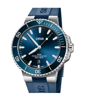 Oris Aquis Date Blue Dial Ceramic Bezel Rubber Watch 01 733 7789 4135-07 4 23 35FC la livraison gratuite