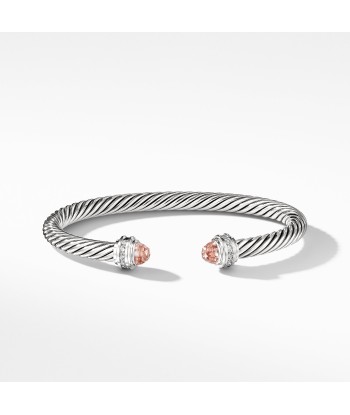 David Yurman 5MM Cable Bracelet with Morganite and Diamonds une grave pollution 