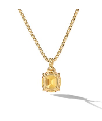 David Yurman Marbella Pendant in 18K Yellow Gold with Citrine, 12mm soldes