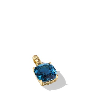 David Yurman Marbella Pendant in 18K Yellow Gold with Hampton Blue Topaz, 12mm votre restaurant rapide dans 