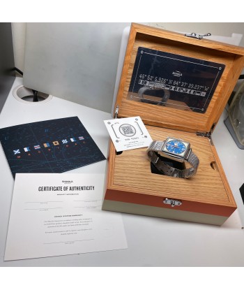 Shinola 40MM Mackinac Bermuda Blue Yacht Timer Square Watch Limited Edition S0120267029 votre restaurant rapide dans 