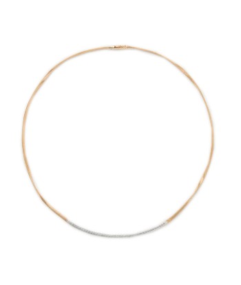 Marco Bicego Marrakech 18K Yellow Gold Coil Necklace With Diamond Bar livraison gratuite