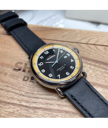 Shinola Canfield Model C56 43mm Black Yellow Dial S0120289683 Par le système avancé 