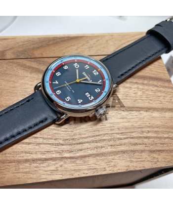 Shinola Canfield Model C56 43mm GT Blue Dial Navy Leather S0120289728 en ligne des produits 