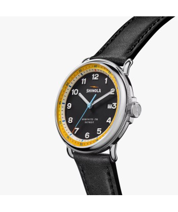 Shinola Canfield Model C56 43mm Black Yellow Dial S0120289683 Par le système avancé 