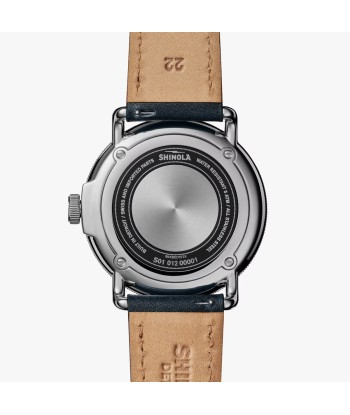 Shinola Canfield Model C56 43mm GT Blue Dial Navy Leather S0120289728 en ligne des produits 