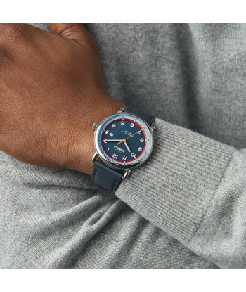 Shinola Canfield Model C56 43mm GT Blue Dial Navy Leather S0120289728 en ligne des produits 