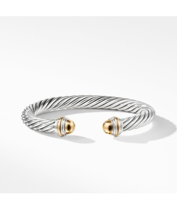 David Yurman 7MM Cable Bracelet with 14K Gold Amélioration de cerveau avec