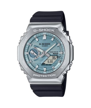 Casio G-Shock Black Steel Blue CasiOak GBM2100A-1A2 Bluetooth Solar Watch destockage