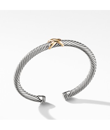 David Yurman Cable X Bracelet with Gold 5MM de pas cher