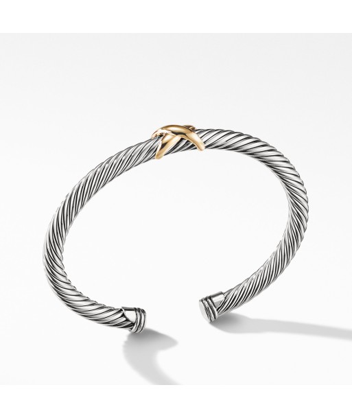 David Yurman Cable X Bracelet with Gold 5MM de pas cher