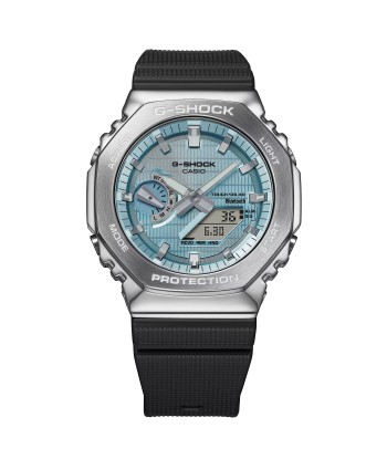 Casio G-Shock Black Steel Blue CasiOak GBM2100A-1A2 Bluetooth Solar Watch destockage