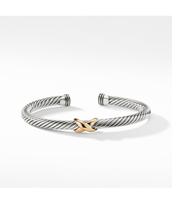 David Yurman Cable X Bracelet with Gold 5MM de pas cher