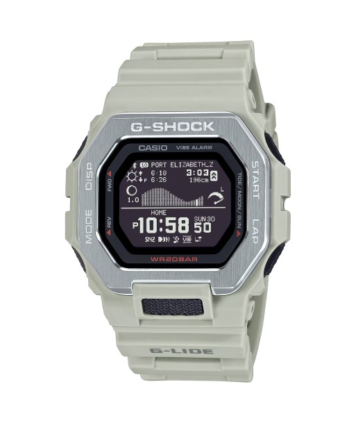 Casio G-SHOCK G-LIDE GBX100-8 Neutral Sand Surf Surfer Men's Tide Watch Dans la société mordern