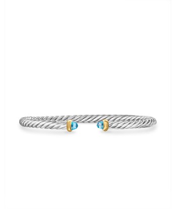 David Yurman Cable Flex Bracelet in Sterling Silver with 14K Yellow Gold, 4mm du meilleur 