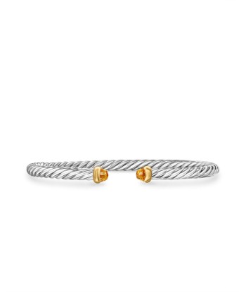 David Yurman Cable Flex Bracelet in Sterling Silver with 14K Yellow Gold, 4mm du meilleur 